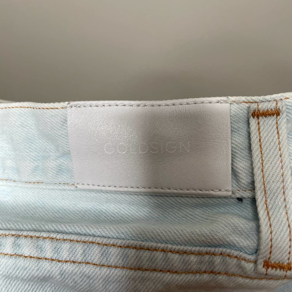 GOLDSIGN The Benefit High Rise Straight Leg Jeans Light Wash 29 - Picture 8 of 13